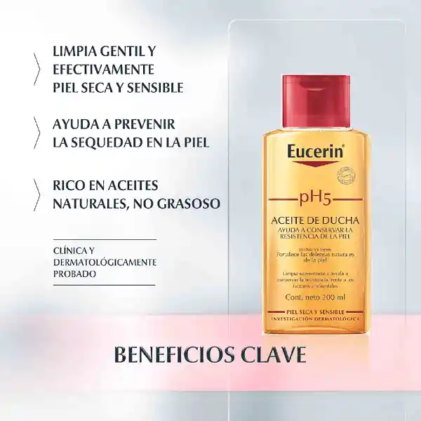 Aceite De Ducha Eucerin Ph5 Piel Seca Y Sensible 400ml