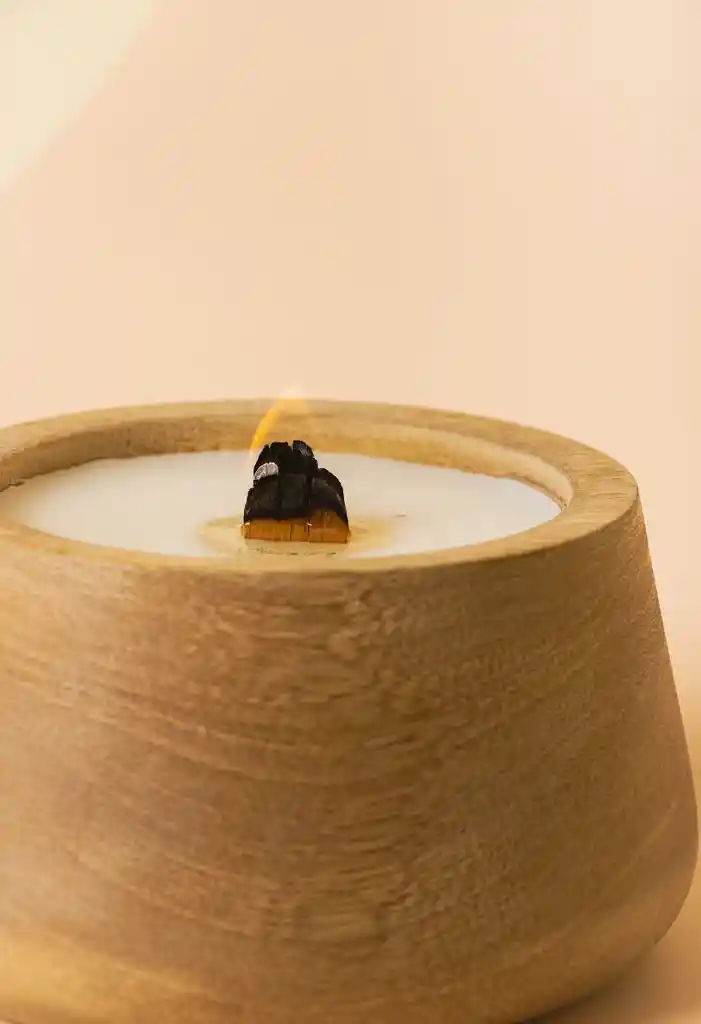 Vela En Madera De Roble - Mediana