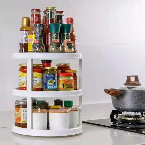 Organizador Cocina Giratorio 360° Repisa Especiero 3 Niveles