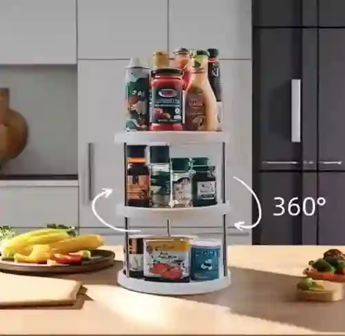 Organizador Cocina Giratorio 360° Repisa Especiero 3 Niveles