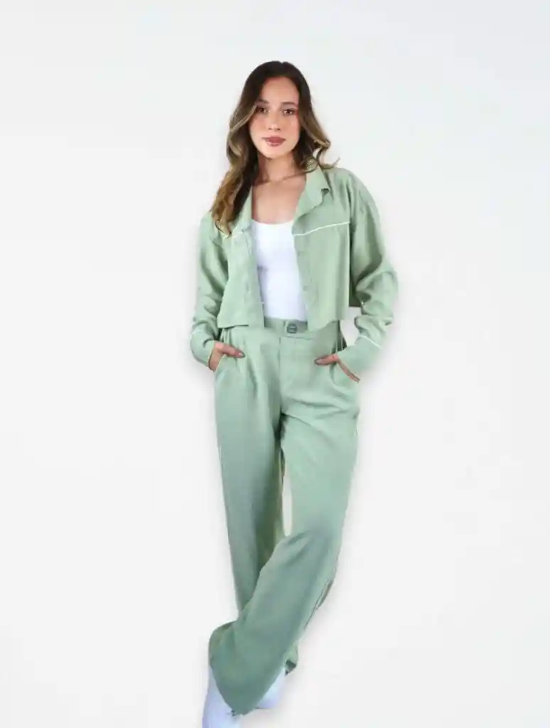 Set Para Mujer Pantalón Y Blusa The Dolce Verde S/m