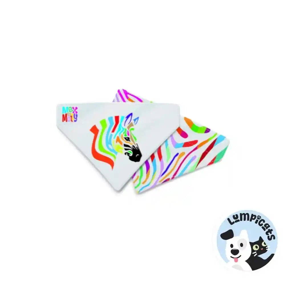 Max Molly Original Magic Zebra Bandana Large Accesorios Para Mascotas