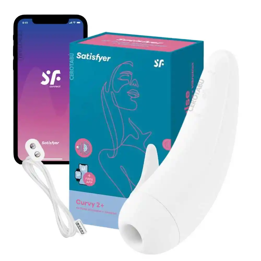 Satisfyer Curvy 2 + Vibrador De Clitoris Succionador App