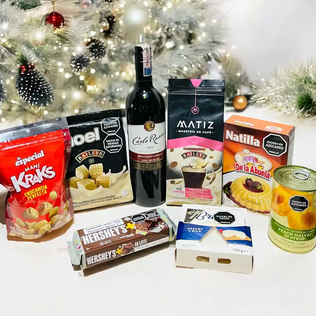 Ancheta Premium Navidad En Familia - Regalo De Aguinaldos - Feliz Año Nuevo - Ref 9