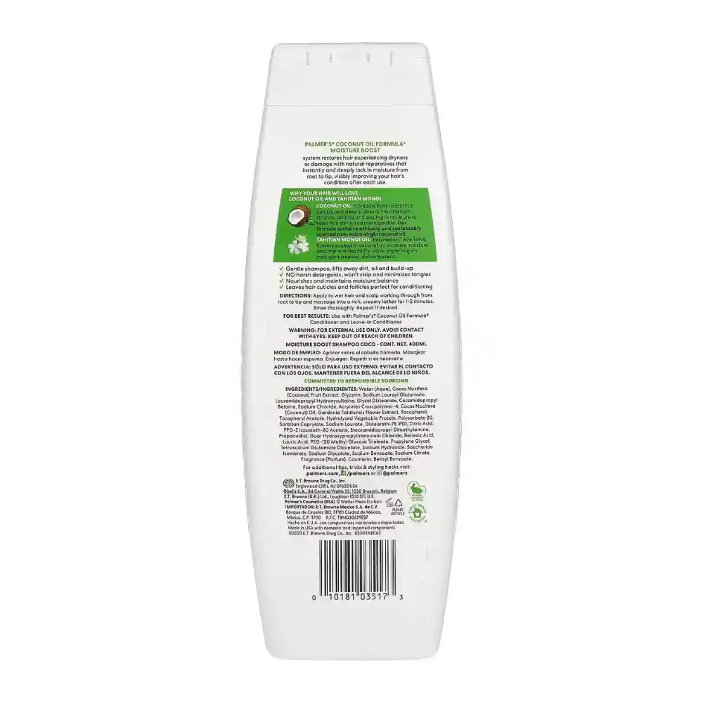 Palmers Shampoo Aceite De Coco 400ml