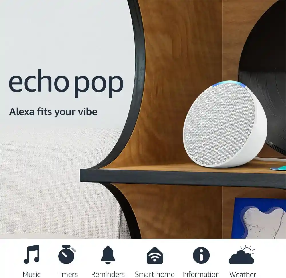 Amazon Echo Pop Parlante Inteligente Compacto Sonido Definido Alexa