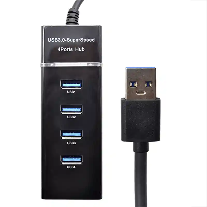 Hub 4 Puertos Usb 3.0 5gbps 30 Cm Indicador Led