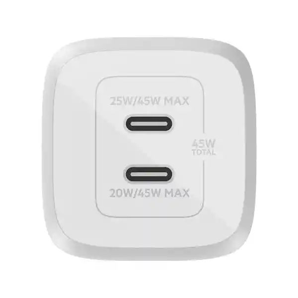 Cargador Pared Belkin Wch011dqwh Usb-c 45w Color Blanco