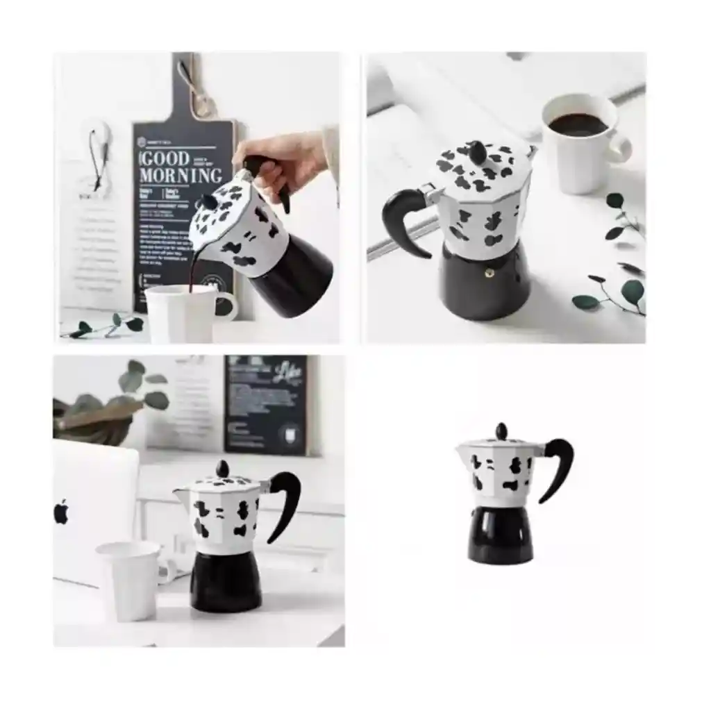 Cafetera 9 Tazas Italiana Diseño De Vaquita Expresso