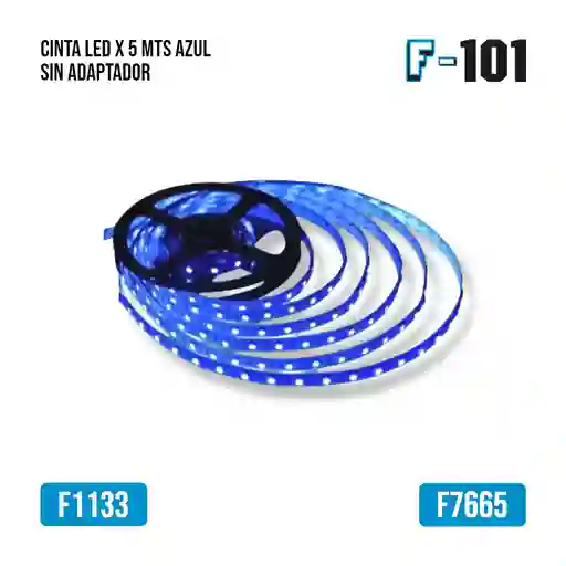 Cinta Led X 5 Mts Azul Sin Adaptador