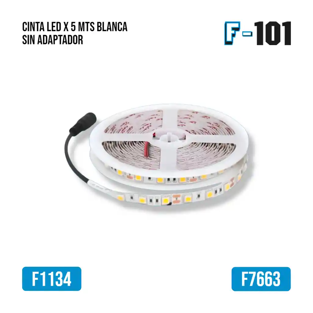 Cinta Led X 5 Mts Blanca Sin Adaptador