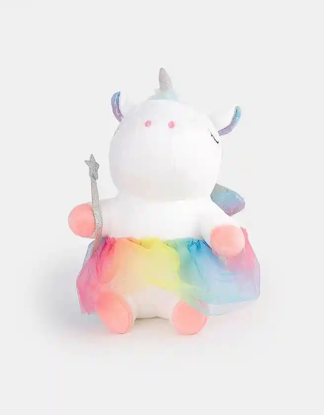 Peluche Unicornio Blanco Con Tutu