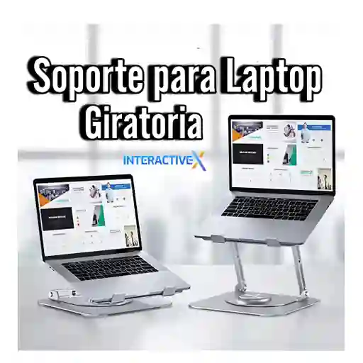 Base Para Portatil / Soporte Portatil / Soporte Giratorio De Aluminio Para Laptop 360° / Base Soporte Portátil Laptop Aluminio Giratoria