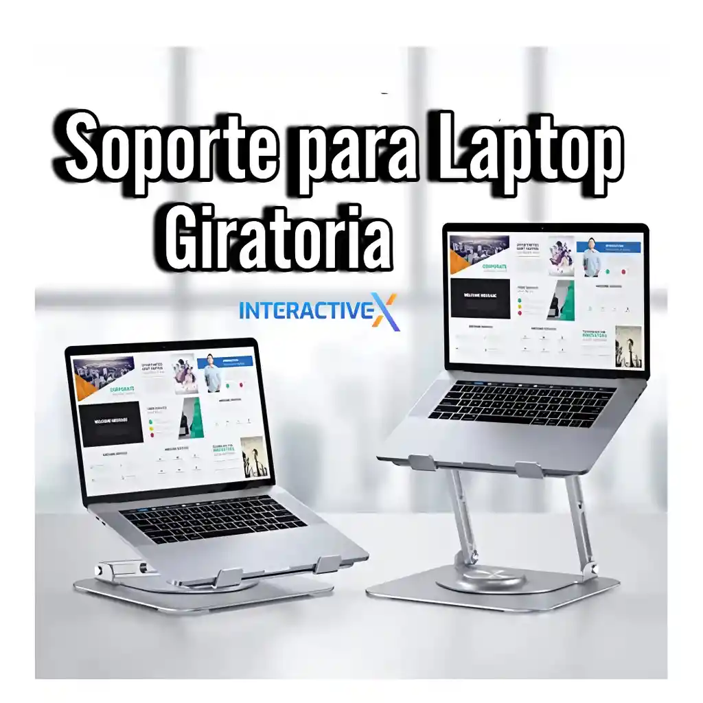 Soporte Giratorio De Aluminio Para Laptop 360° / Base Soporte Portátil Laptop Aluminio Giratoria