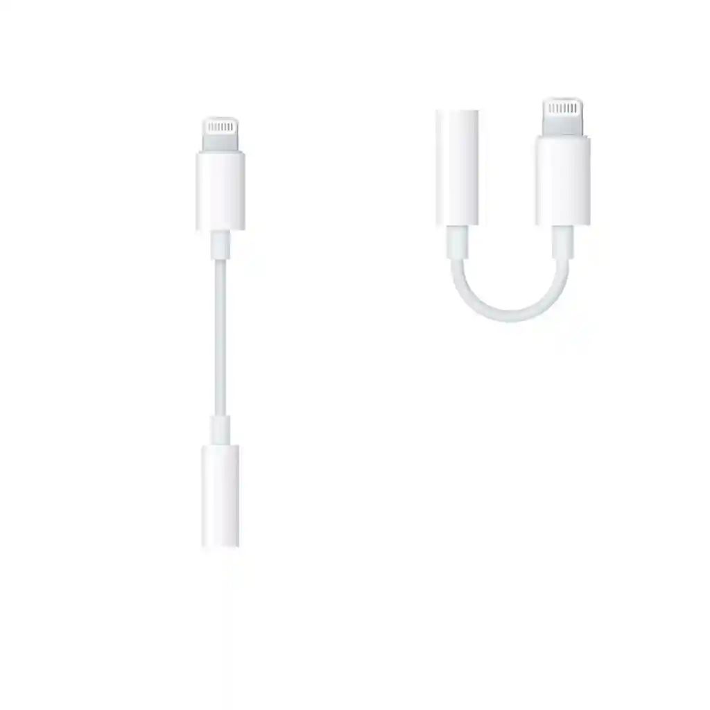 Adaptador Auriculares Para Iphone Lighting A 3.5mm Color Blanco