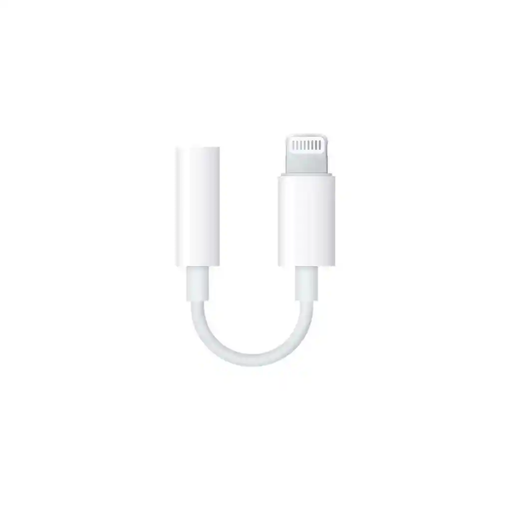 Adaptador Auriculares Para Iphone Lighting A 3.5mm Color Blanco