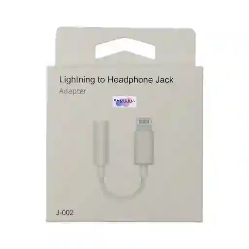 Adaptador Auriculares Para Iphone Lighting A 3.5mm Color Blanco