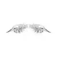 Aretes De Triceratops Silver