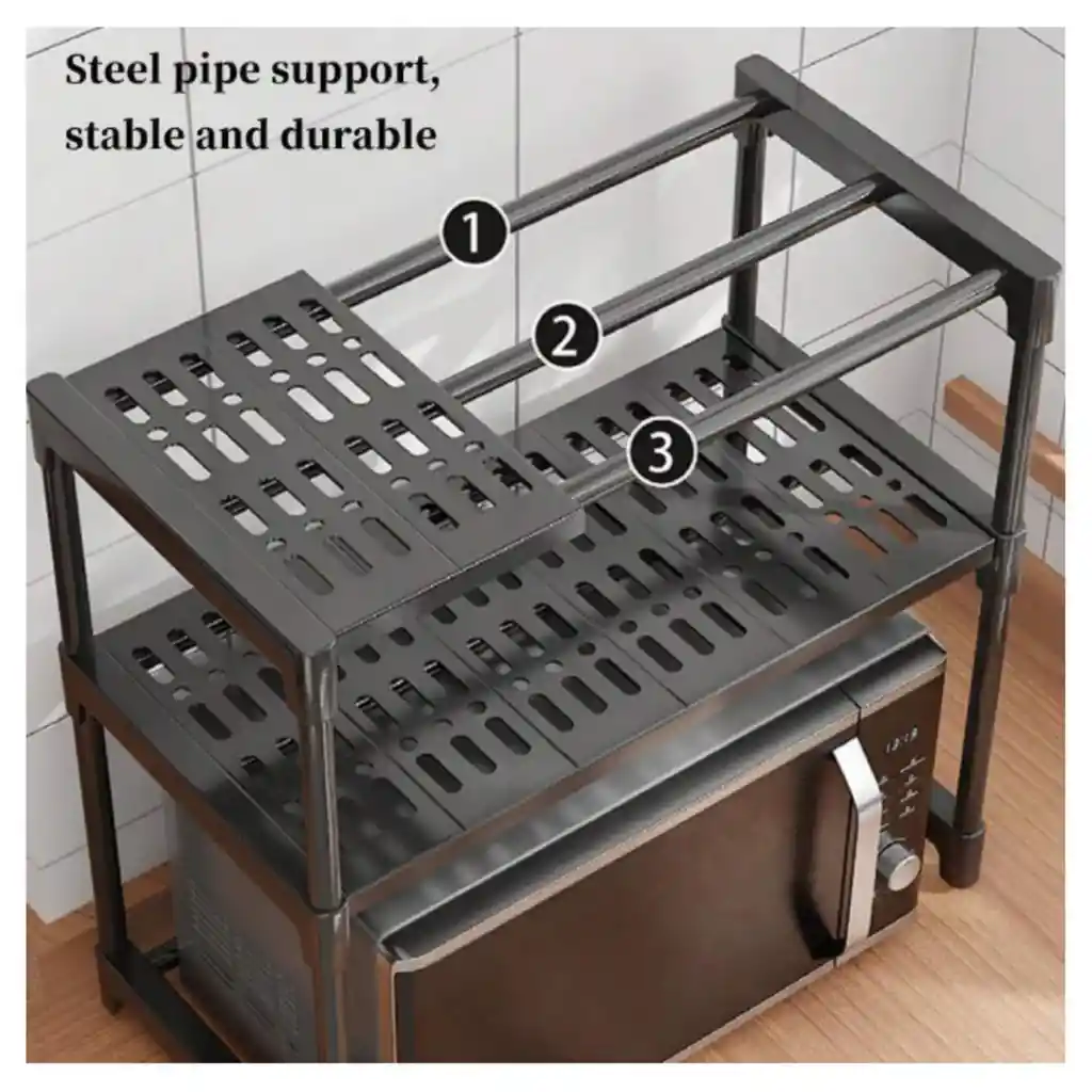 Estante Organizador De Microondas 2 Niveles Para Cocina