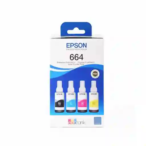 Kit Tintas 664 Epson Para Impresora L120, L200, L210, L355 Kit X 4