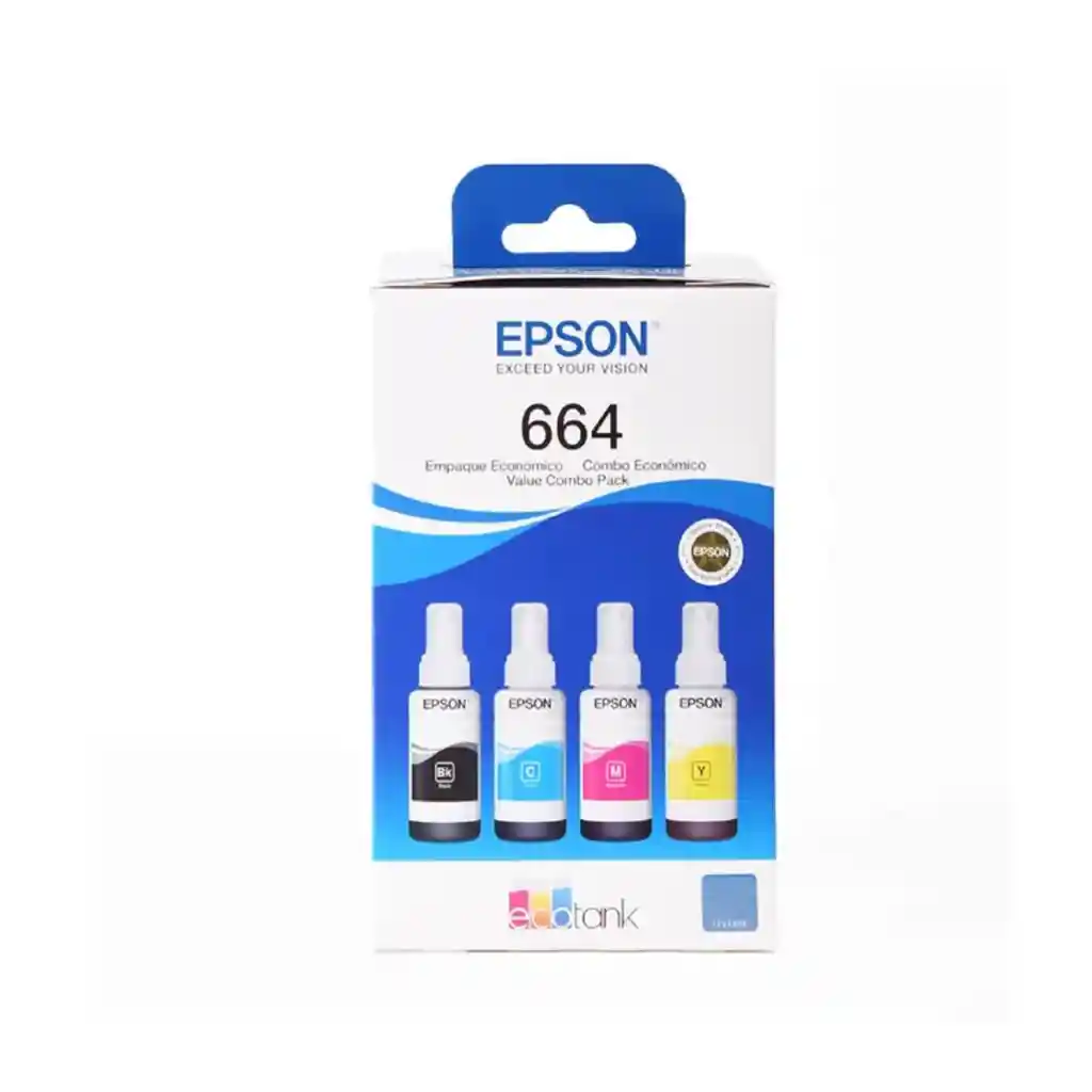 Kit Tintas 664 Epson Para Impresora L120, L200, L210, L355 Kit X 4