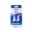 Kit X 2 Tintas 664 Color Negro Epson Para Impresora L120, L200, L210, L355