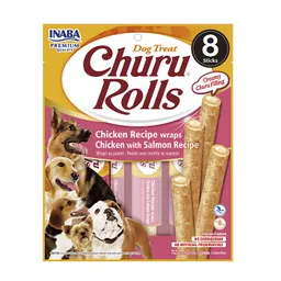 Churu Rolls Snack Para Perro 8 Piezas De Pollo Con Salmon