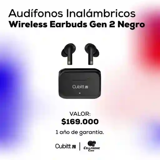 Audífonos Inalámbricos Wireless Gen 2 Negro