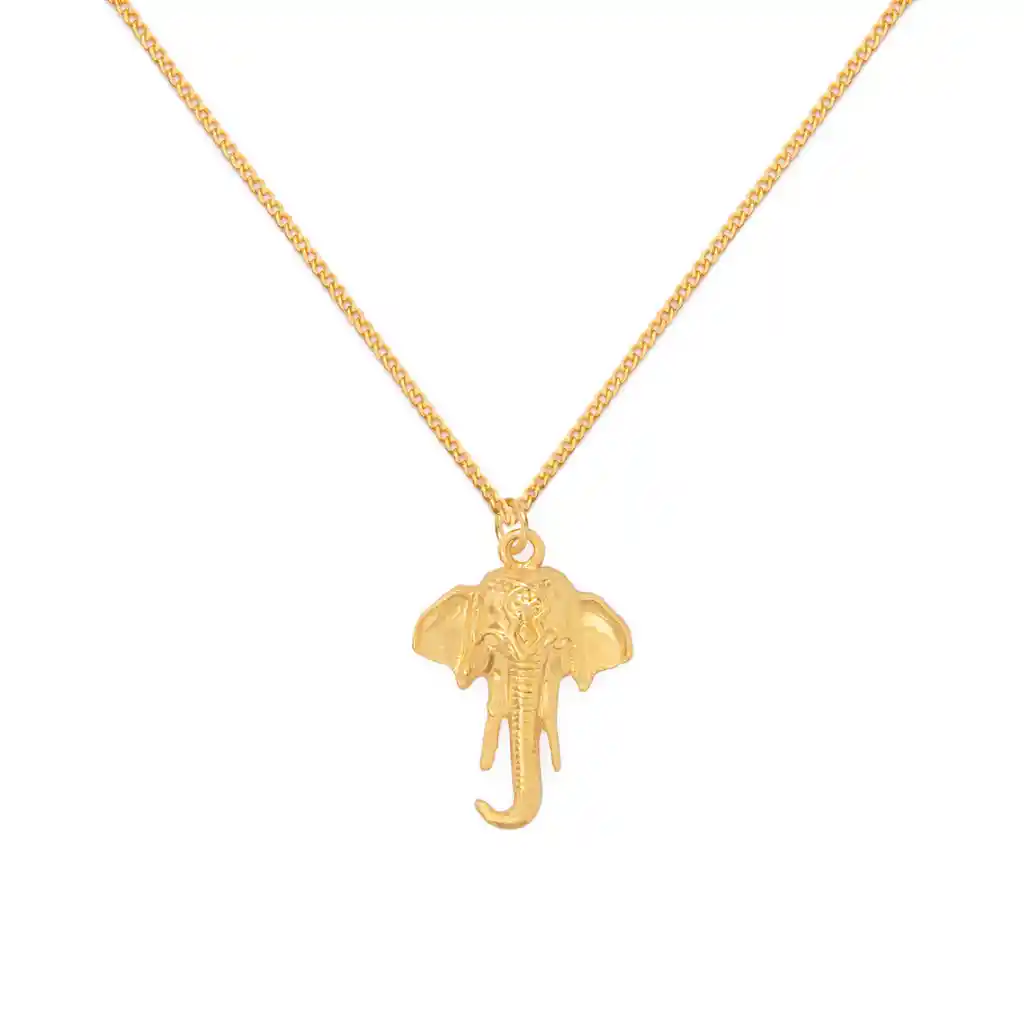 Whclcd027o Collar Cadena Oro Elefante
