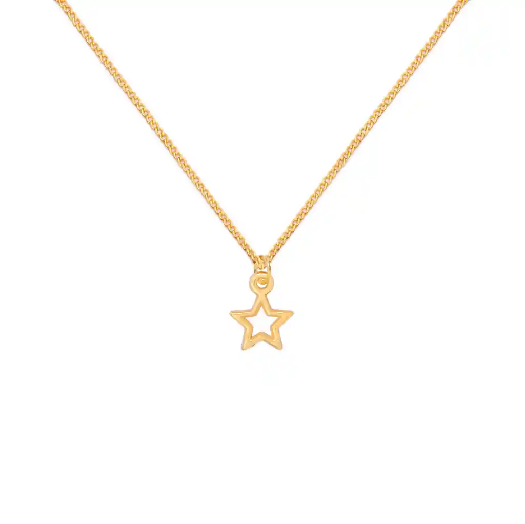 Whclcd065o Collar Cadena Oro Estrella Amigas