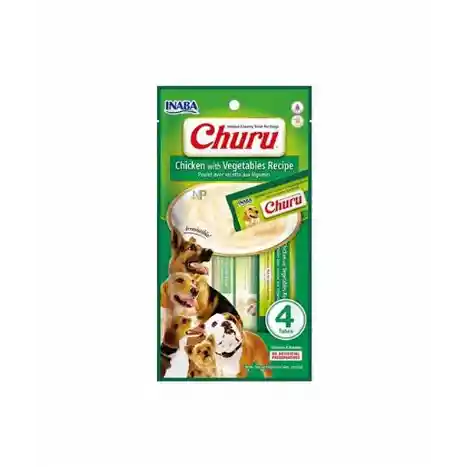 Churu Perros Sabor A Pollo Con Vegetales X 4 Und