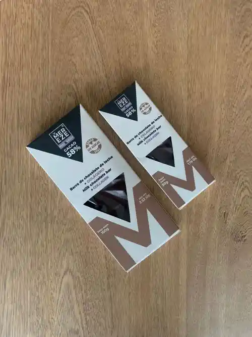 Barra De Chocolate Boutique Leche 58% + Colágeno 50gr