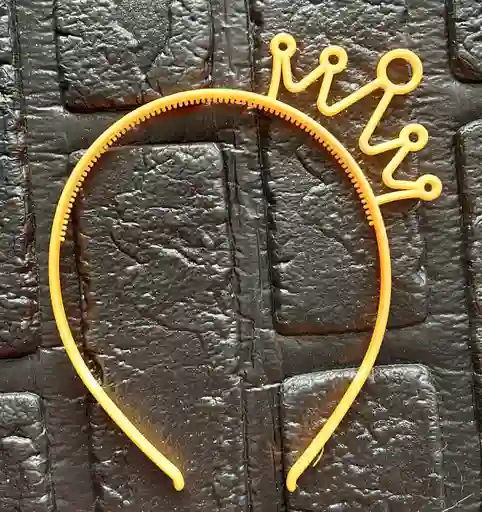 Diadema / Balaca Corona Pequeña Pasta Naranja Pastel