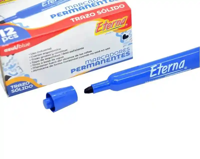 Marcador Eterna Permanente Azul