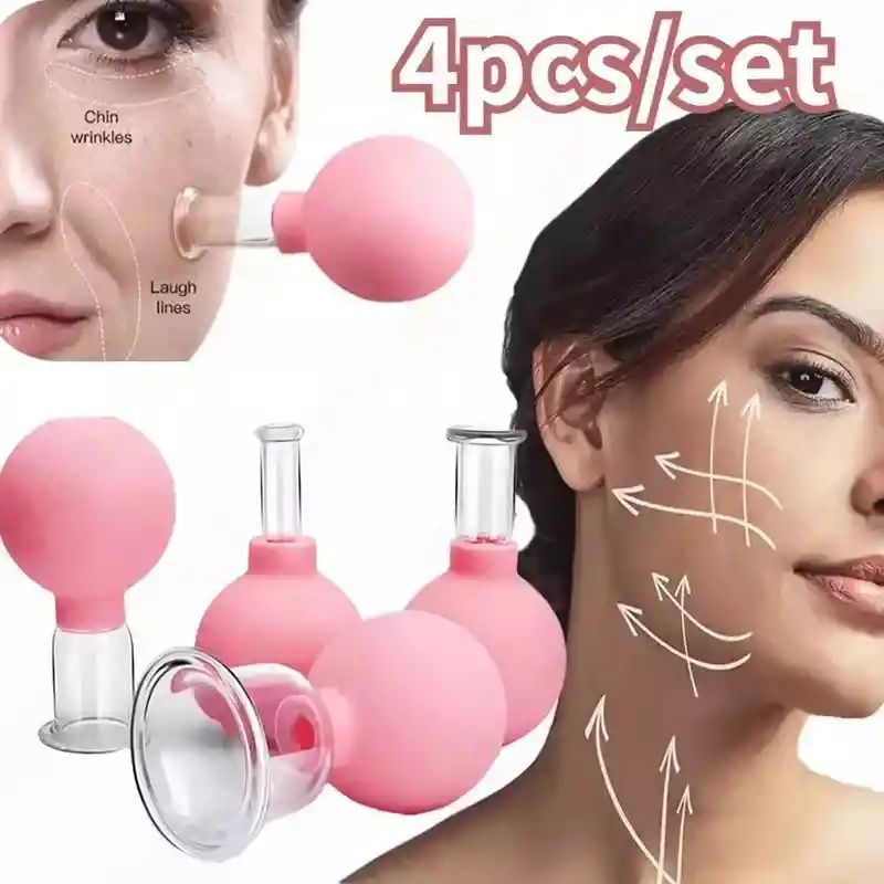 Tratamiento De Masaje Facial Con Ventosas 4 Piezas