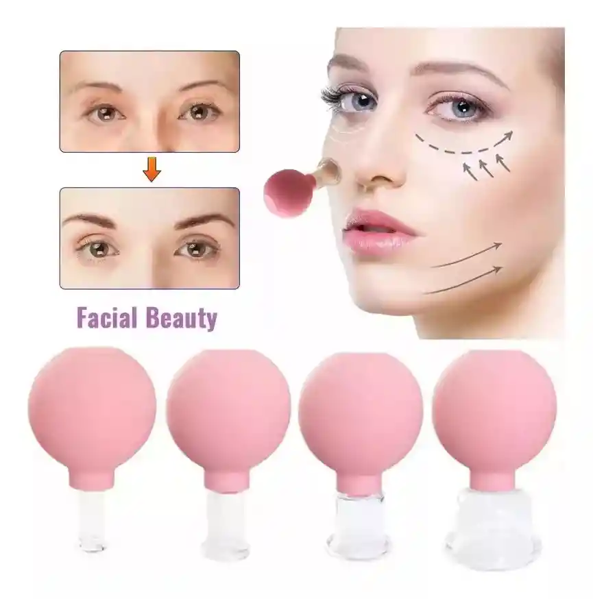 Tratamiento De Masaje Facial Con Ventosas 4 Piezas