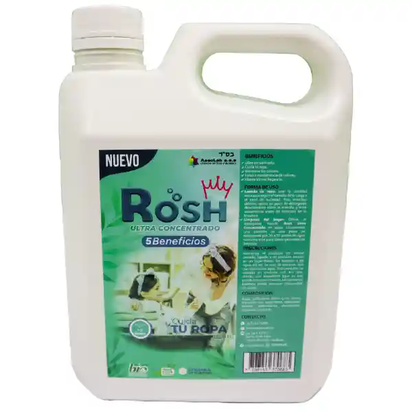 Detergente Líquido Suavizante Rosh Ultra Para Ropa X 1.9l