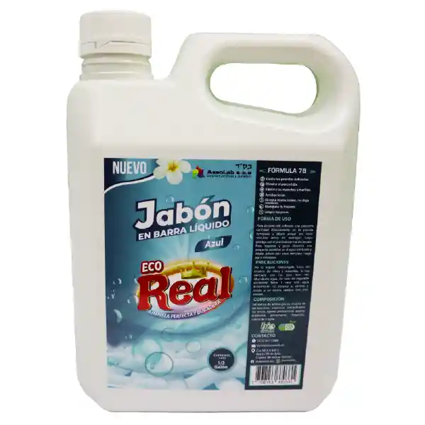 Jabón En Barra Líquido Eco Real Azul X 1.9l