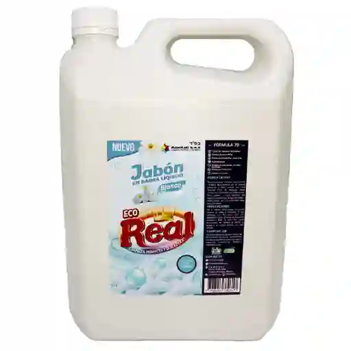 Jabón En Barra Líquido Eco Real Blanco X 3.8l