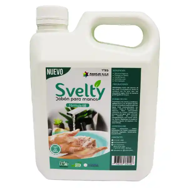 Jabón Líquido Svelty Para Manos Antibacterial X 1.9l