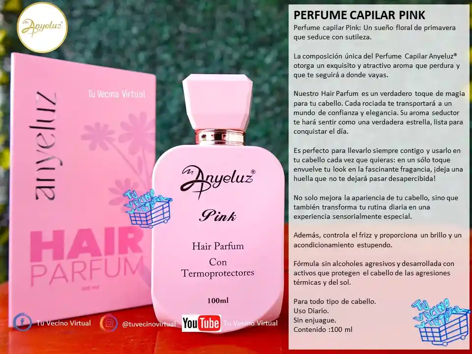 Perfume Capilar Y Perfume Corporal Anyeluz