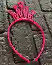 Diadema / Balaca Corona Grande Pasta Fucsia Neon