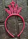Diadema / Balaca Corona Grande Pasta Fucsia Neon