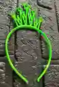 Diadema / Balaca Corona Grande Pasta Verde Manzana Neon