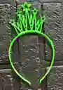 Diadema / Balaca Corona Grande Pasta Verde Manzana Neon