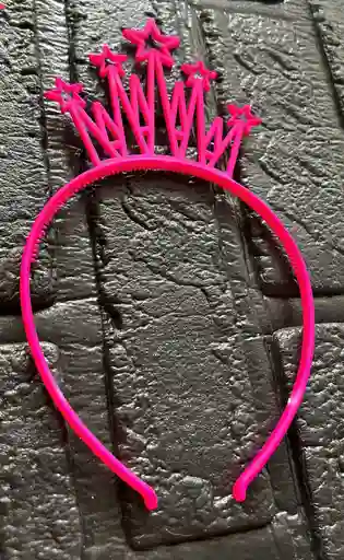 Diadema / Balaca Corona Grande Pasta Fucsia