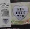 Tablero Luminoso Letras Led Corazon Decoración A Pilas O Usb