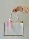Detalle Para Mujer En Bolso Yute Y Globos Con Helio