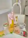 Detalle Para Mujer En Bolso Yute Y Globos Con Helio