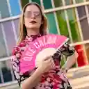 Abanico Que Calor Rosa Y Amarillo